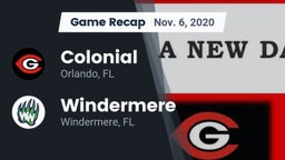Recap: Colonial  vs. Windermere  2020