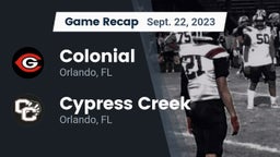 Recap: Colonial  vs. Cypress Creek  2023