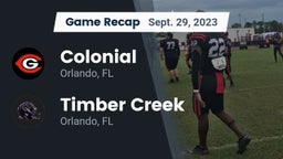 Recap: Colonial  vs. Timber Creek  2023