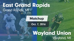 Matchup: East Grand Rapids vs. Wayland Union  2016