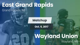 Matchup: East Grand Rapids vs. Wayland Union  2017