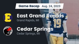 Recap: East Grand Rapids  vs. Cedar Springs  2023