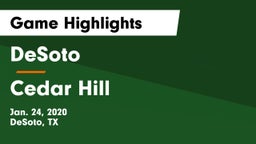 DeSoto  vs Cedar Hill  Game Highlights - Jan. 24, 2020