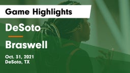 DeSoto  vs Braswell  Game Highlights - Oct. 31, 2021