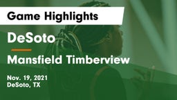 DeSoto  vs Mansfield Timberview  Game Highlights - Nov. 19, 2021