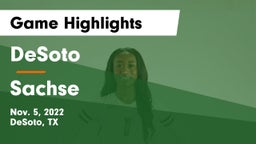 DeSoto  vs Sachse Game Highlights - Nov. 5, 2022