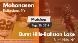 Matchup: Mohonasen vs. Burnt Hills-Ballston Lake  2016