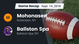 Recap: Mohonasen  vs. Ballston Spa  2018
