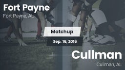 Matchup: Fort Payne High vs. Cullman  2016