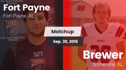 Matchup: Fort Payne High vs. Brewer  2016