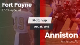 Matchup: Fort Payne High vs. Anniston  2016