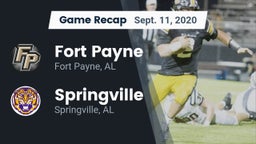 Recap: Fort Payne  vs. Springville  2020