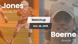 Matchup: Jones  vs. Boerne  2018