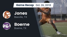 Recap: Jones  vs. Boerne  2018