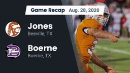 Recap: Jones  vs. Boerne  2020