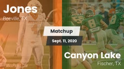 Matchup: Jones  vs. Canyon Lake  2020