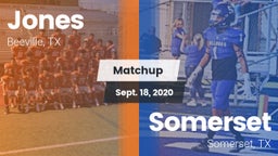 Matchup: Jones  vs. Somerset  2020