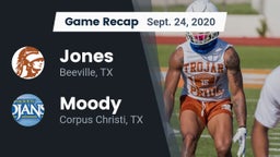Recap: Jones  vs. Moody  2020