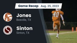 Recap: Jones  vs. Sinton  2023