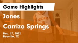 Jones  vs Carrizo Springs Game Highlights - Dec. 17, 2022