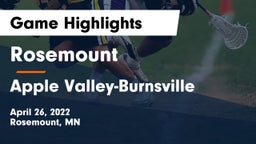 Rosemount  vs Apple Valley-Burnsville Game Highlights - April 26, 2022