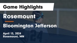 Rosemount  vs Bloomington Jefferson  Game Highlights - April 13, 2024