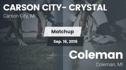 Matchup: Carson City-Crystal vs. Coleman  2016