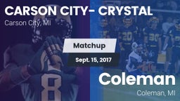 Matchup: Carson City-Crystal vs. Coleman  2017