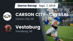 Recap: CARSON CITY- CRYSTAL  vs. Vestaburg  2018