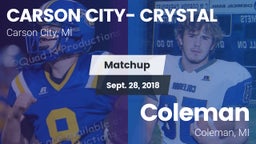 Matchup: Carson City-Crystal vs. Coleman  2018