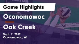 Oconomowoc  vs Oak Creek  Game Highlights - Sept. 7, 2019