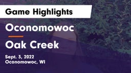 Oconomowoc  vs Oak Creek  Game Highlights - Sept. 3, 2022
