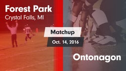 Matchup: Forest Park vs. Ontonagon  2016