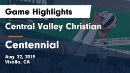Central Valley Christian vs Centennial  Game Highlights - Aug. 22, 2019