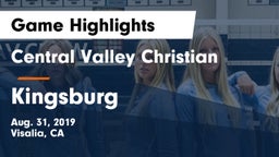 Central Valley Christian vs Kingsburg  Game Highlights - Aug. 31, 2019