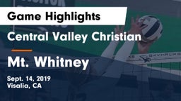 Central Valley Christian vs Mt. Whitney Game Highlights - Sept. 14, 2019