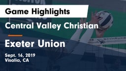 Central Valley Christian vs Exeter Union  Game Highlights - Sept. 16, 2019