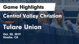 Central Valley Christian vs Tulare Union Game Highlights - Oct. 30, 2019