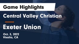 Central Valley Christian vs Exeter Union  Game Highlights - Oct. 3, 2022