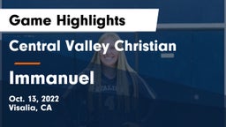 Central Valley Christian vs Immanuel  Game Highlights - Oct. 13, 2022