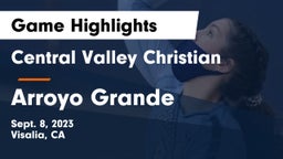 Central Valley Christian vs Arroyo Grande Game Highlights - Sept. 8, 2023