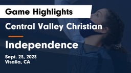 Central Valley Christian vs Independence Game Highlights - Sept. 23, 2023