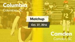 Matchup: Columbia vs. Camden  2016