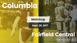 Matchup: Columbia vs. Fairfield Central  2017