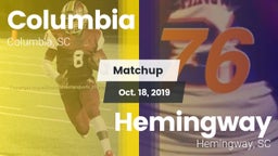 Matchup: Columbia vs. Hemingway  2019