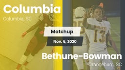 Matchup: Columbia vs. Bethune-Bowman  2020