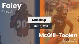 Matchup: Foley  vs. McGill-Toolen  2018