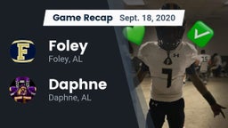 Recap: Foley  vs. Daphne  2020