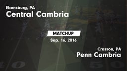 Matchup: Central Cambria vs. Penn Cambria  2016