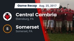 Recap: Central Cambria  vs. Somerset  2017